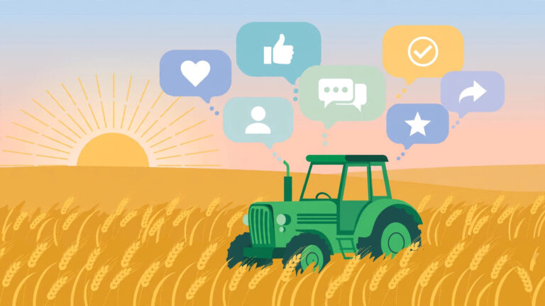 Illustration of the AgTalk online farming forum community